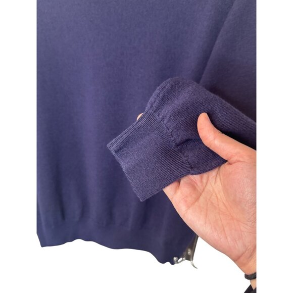 Jaeger purple merino wool ribbed turtleneck sweater size 10 - Picture 5 of 8